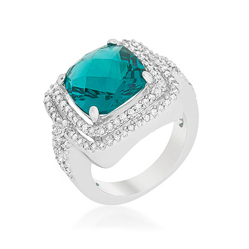 Candy Aqua Cocktail Ring Size - 08