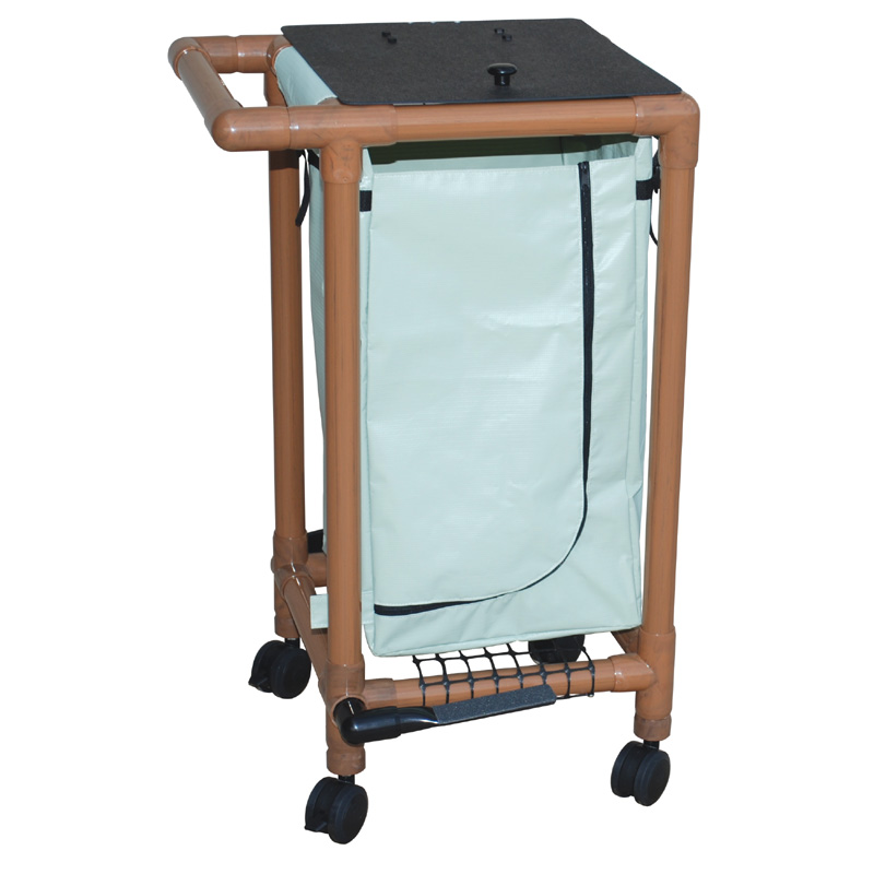 Picture of MJM International WT214-S Woodtone single hamper with mesh bag