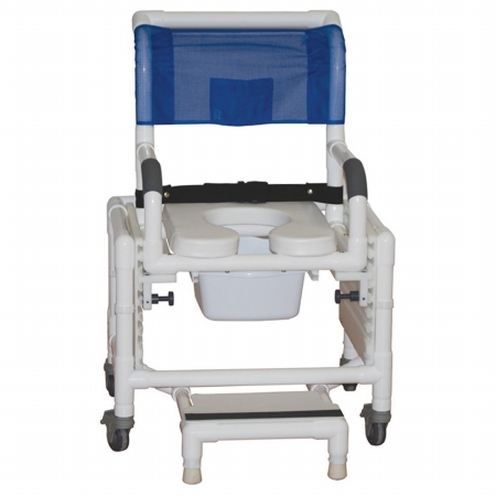 Picture of MJM International RIO 118-3TL-SFS-SQ-PAIL-SSDE-SADJ-BB-18 Adjustable height Shower Chair 18 in.