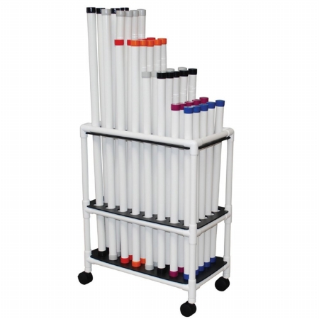Picture of MJM International TRWB-40C Therapy Rehab Weighted Bars- Mobile Storage Cart Holds 40 Bars