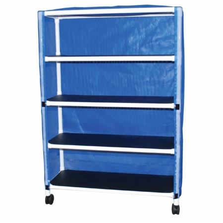 Echo 4-shelf hanging linen cart with mesh