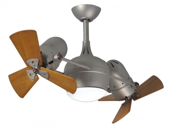 Picture of Matthews Fan DGLK-BN-WD Dagny Ceiling Fan With Light Kit-Brushed Nickel-Wood Blades
