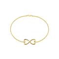 Fine Jewelry Vault UBBRH474Y14 Heart Shape Infinity Bracelet in Yellow Gold 14K with 7 in. Cable Chain and a Lobster Cla Fine Jewelry Vault UBBRH474Y14 Heart Shape Infinity Bracelet in Yellow Gold 14K with 7 in. Cable Chain and a Lobster Cla