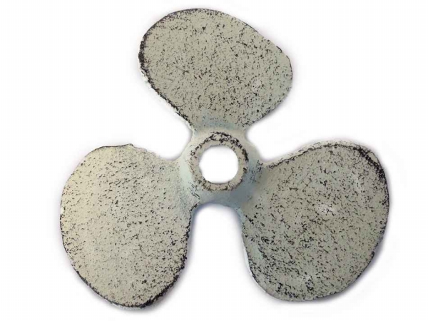 Picture of Handcrafted Model Ships K-49011-W 4 in. Cast Iron Propeller Paperweight - Whitewashed