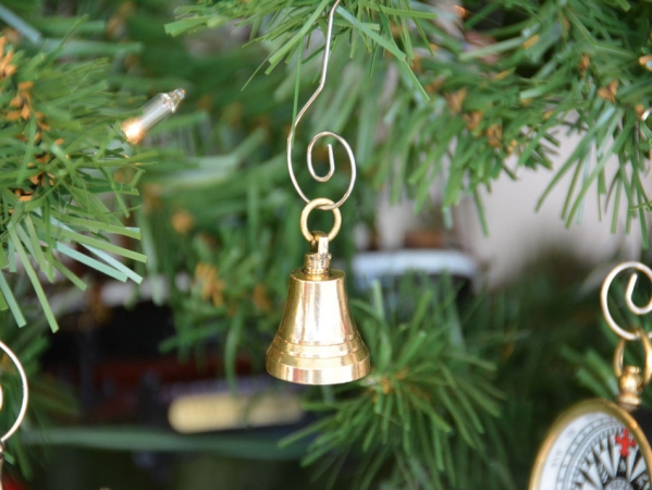 Solid Brass Bell Christmas Tree Ornament