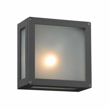 PLC 1309BZ15PL Bandero - One Light Outdoor Wall Mount, Bronze Finish with Frost Glass