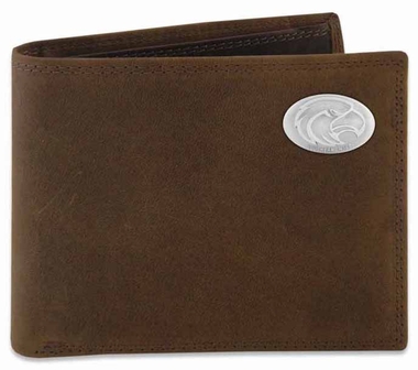 Picture of ZeppelinProducts SMS-IWT1-CRZH-LBR Southern Miss Passcase Crazyhorse Leather Wallet