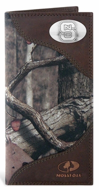 Picture of ZeppelinProducts NCS-IWNT4-MOS NC State Secretary Nylon Mossy Oak Wallet