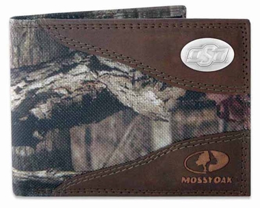 Picture of ZeppelinProducts OKS-IWNT1-MOS Oklahoma State Passcase Nylon Mossy Oak Wallet