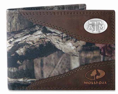 Picture of ZeppelinProducts TAM-IWNT1-MOS Texas A&M Passcase Nylon Mossy Oak Wallet