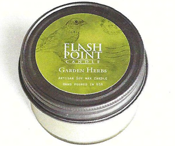 Picture of FlashPoint Candle FP104FMP51 Flight Mini Jar Pewter Garden Herbs