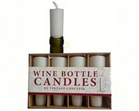 Picture of Vintage Concepts VCCANDLEWHITE Set Of 4 Bottle Candles White