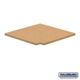SalsburyIndustries 11131LGT 21 in. Solid Light Oak Executive Wood Locker Flat Top Filler Corner