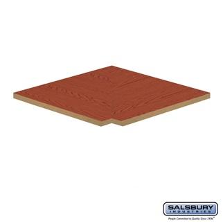 SalsburyIndustries 11131MED 21 in. Solid Medium Oak Executive Wood Locker Flat Top Filler Corner