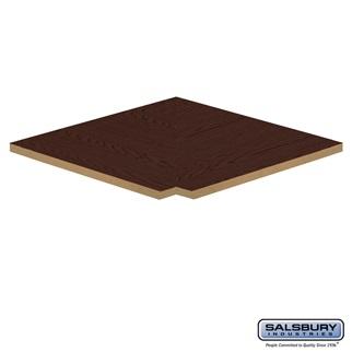 SalsburyIndustries 11134DRK 24 in. Deep Solid Dark Oak Executive Wood Locker Flat Top Filler Corner