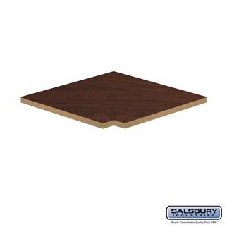 SalsburyIndustries 11138DRK 18 in. Deep Solid Dark Oak Executive Wood Locker Flat Top Filler Corner