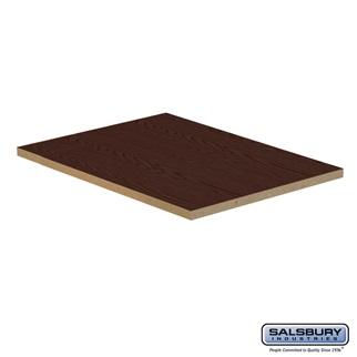 SalsburyIndustries 11141DRK 21 in. Deep Solid Dark Oak Executive Wood Locker In-Line Flat Top Filler