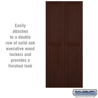 SalsburyIndustries 11143DRK 18 in. Deep Solid Dark Oak Executive Wood Locker Double End Side Panel