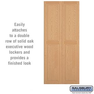 SalsburyIndustries 11143LGT 18 in. Deep Solid Light Oak Executive Wood Locker Double End Side Panel