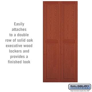 SalsburyIndustries 11143MED 18 in. Deep Solid Medium Oak Executive Wood Locker Double End Side Panel
