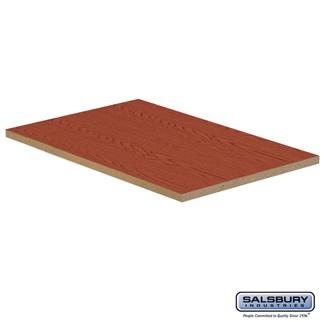 SalsburyIndustries 11144MED 24 in. Solid Medium Oak Executive Wood Locker In-Line Flat Top Filler