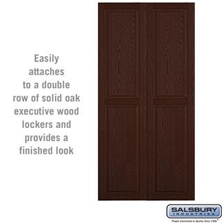 SalsburyIndustries 11145DRK 21 in. Deep Solid Dark Oak Executive Wood Locker Double End Side Panel