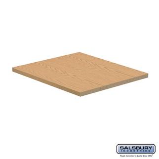 SalsburyIndustries 11148LGT 18 in. Solid Light Oak Executive Wood Locker In-Line Flat Top Filler