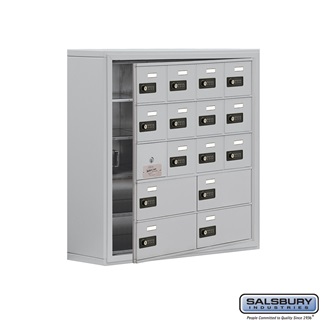 SalsburyIndustries 19158-16ASC Cell Phone Storage Locker With Front Access Panel - 5 Door High Unit- Aluminum