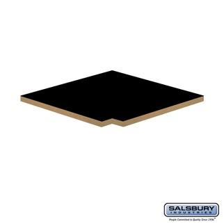 SalsburyIndustries 22232BLK 18 in. Deep Extra Wide Designer Wood Locker Flat Top Filler Corner, Black