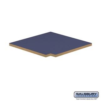 SalsburyIndustries 22232BLU 18 in. Deep Extra Wide Designer Wood Locker Flat Top Filler Corner, Blue