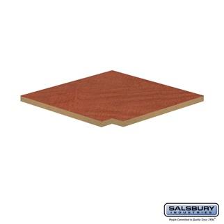 SalsburyIndustries 22232CHE 18 in. Deep Extra Wide Designer Wood Locker Flat Top Filler Corner, Cherry