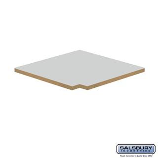 SalsburyIndustries 22232GRY 18 in. Deep Extra Wide Designer Wood Locker Flat Top Filler Corner, Gray