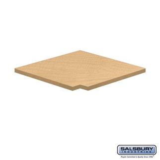 SalsburyIndustries 22232MAP 18 in. Deep Extra Wide Designer Wood Locker Flat Top Filler Corner, Maple