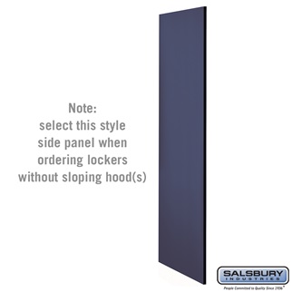 SalsburyIndustries 22237BLU 24 in. Deep Extra Wide Designer Wood Locker Side Panel Without Sloping Hood - Blue