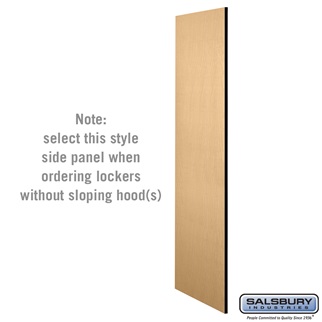 SalsburyIndustries 22237MAP 24 in. Deep Extra Wide Designer Wood Locker Side Panel Without Sloping Hood - Maple
