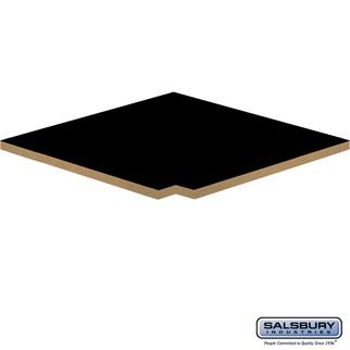 SalsburyIndustries 22239BLK 24 in. Deep Extra Wide Designer Wood Locker Flat Top Filler Corner, Black
