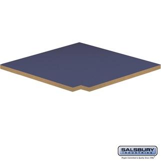 SalsburyIndustries 22239BLU 24 in. Deep Extra Wide Designer Wood Locker Flat Top Filler Corner, Blue
