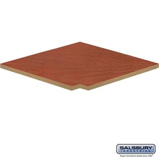 SalsburyIndustries 22239CHE 24 in. Deep Extra Wide Designer Wood Locker Flat Top Filler Corner, Cherry