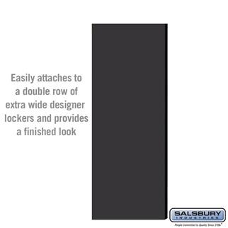 SalsburyIndustries 22242BLK 24 in. Deep Extra Wide Designer Wood Locker Double End Side Panel- Black