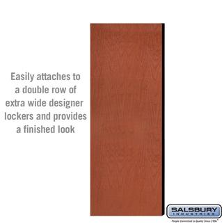 SalsburyIndustries 22242CHE 24 in. Deep Extra Wide Designer Wood Locker Double End Side Panel- Cherry