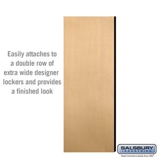 SalsburyIndustries 22242MAP 24 in. Deep Extra Wide Designer Wood Locker Double End Side Panel- Maple