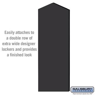 SalsburyIndustries 22247BLK 24 in. Deep Extra Wide Designer Wood Locker Double End Side Panel- Black