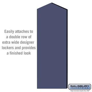 SalsburyIndustries 22247BLU 24 in. Deep Extra Wide Designer Wood Locker Double End Side Panel- Blue