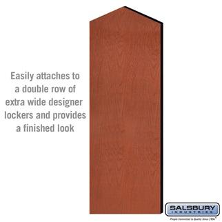 SalsburyIndustries 22247CHE 24 in. Deep Extra Wide Designer Wood Locker Double End Side Panel- Cherry