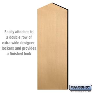 SalsburyIndustries 22247MAP 24 in. Deep Extra Wide Designer Wood Locker Double End Side Panel- Maple