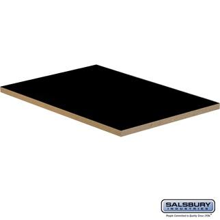 SalsburyIndustries 22249BLK 24 in. Deep Extra Wide Designer Wood Locker In-Line Flat Top Filler, Black