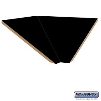 SalsburyIndustries 22279BLK 24 in. Deep Extra Wide Designer Wood Locker Corner Sloping Hood Filler - Black