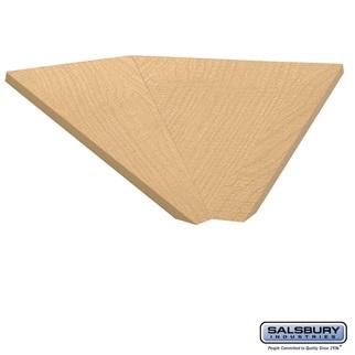 SalsburyIndustries 22279MAP 24 in. Deep Extra Wide Designer Wood Locker Corner Sloping Hood Filler - Maple
