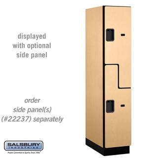 SalsburyIndustries 27164MAP 24 in. 1 Wide Double Tier S Style Extra Wide Designer Wood Locker - Maple