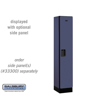 SalsburyIndustries 31155BLU Single Tier 1 Wide 5 ft. X 15 in. Designer Wood Locker - Blue